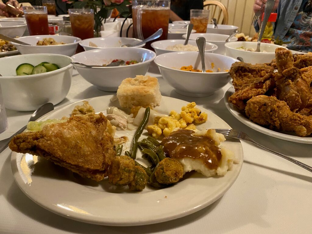 Plates of southern food