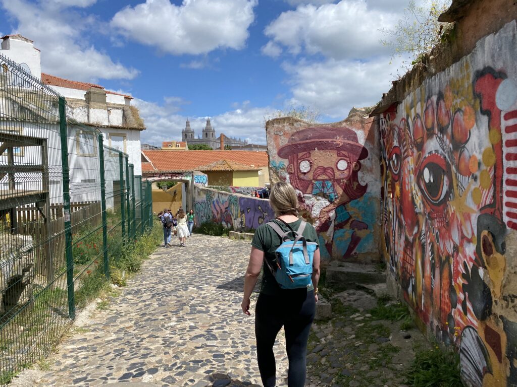 Street in Lisbon where I learned How to Avoid Pickpockets in Lisbon, Portugal.