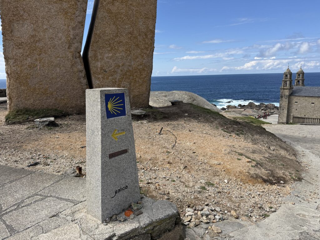 Stone marking the camino de Santiago