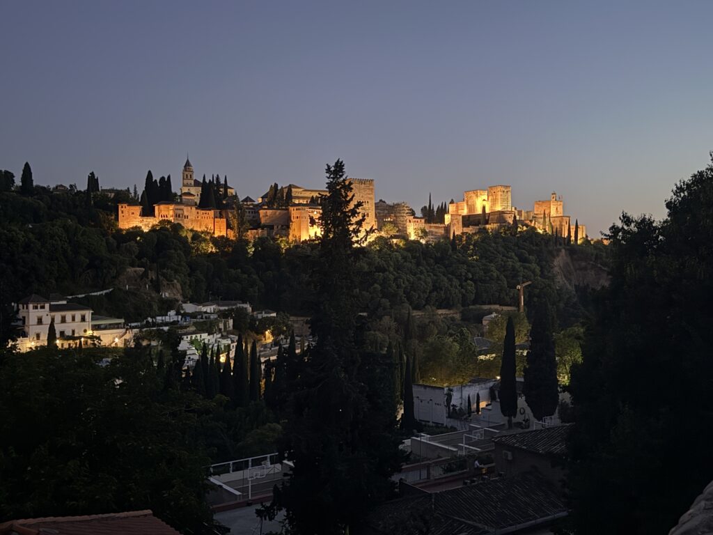 Granada Alhambra at night