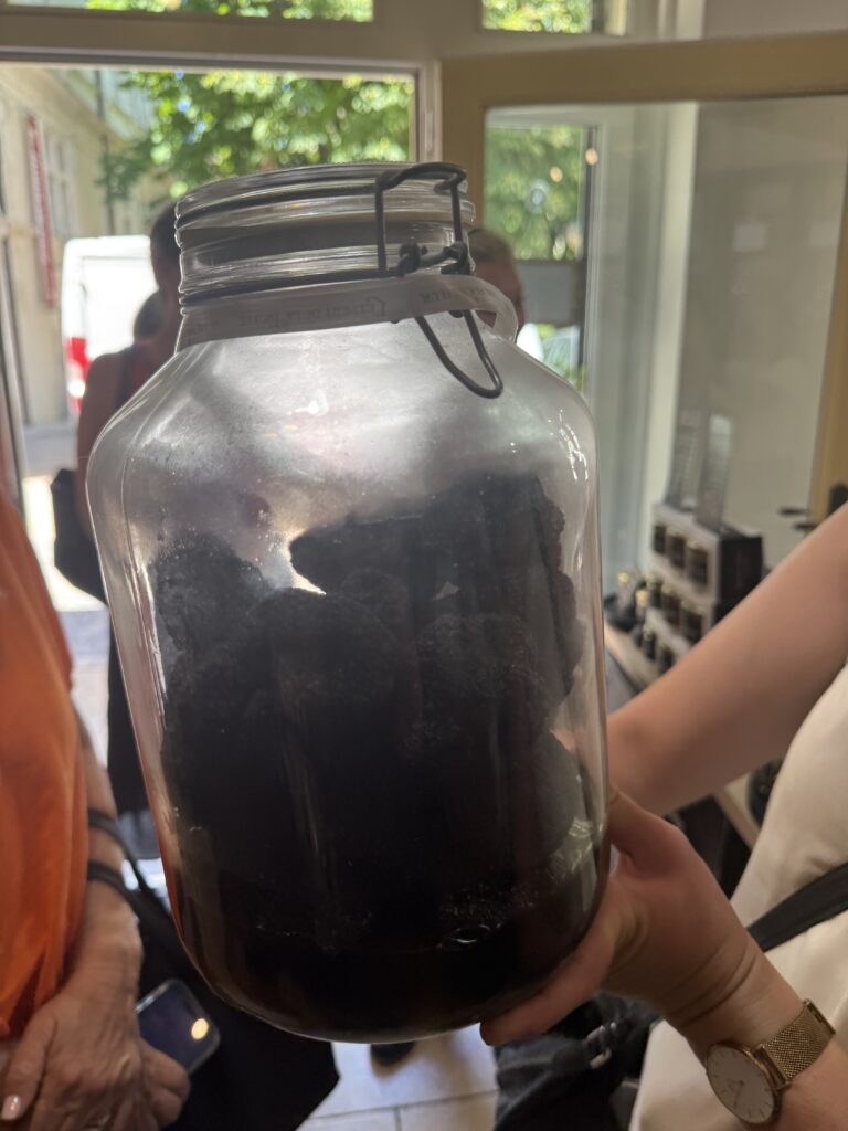 Jar with black truffles