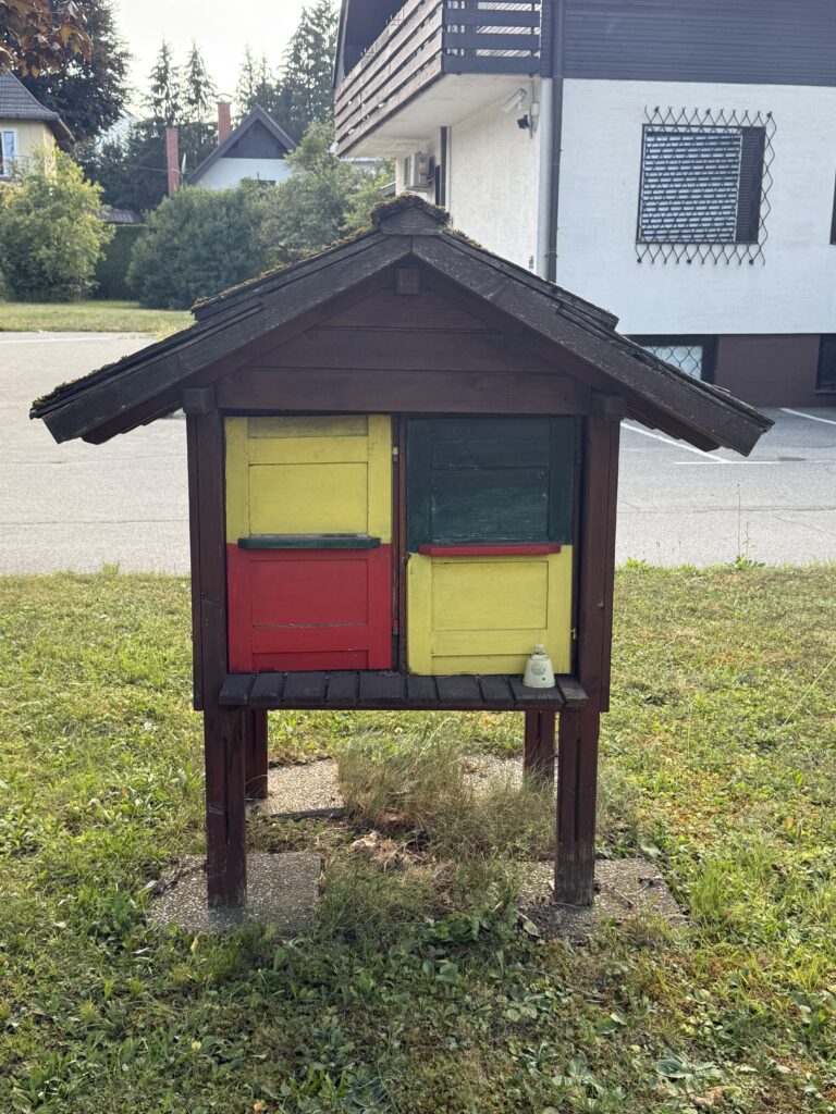 colorful bee houses
