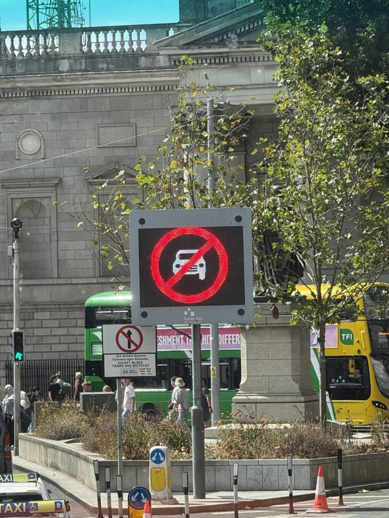street with traffic sign