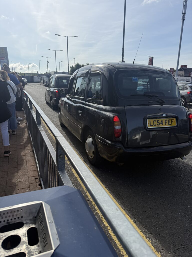 black taxi cab