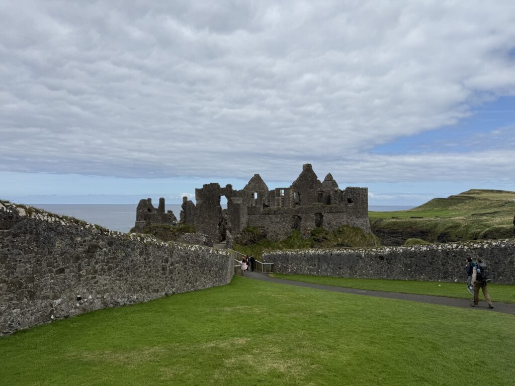castle ruins on green hill