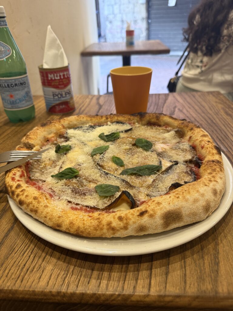 Eggplant pizza