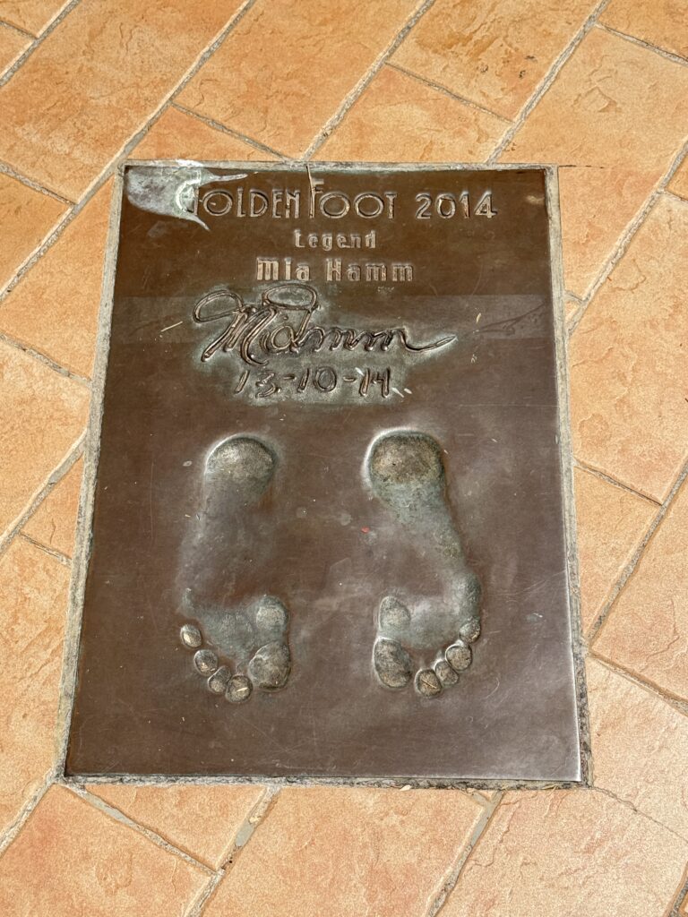 Foot imprint in bronze