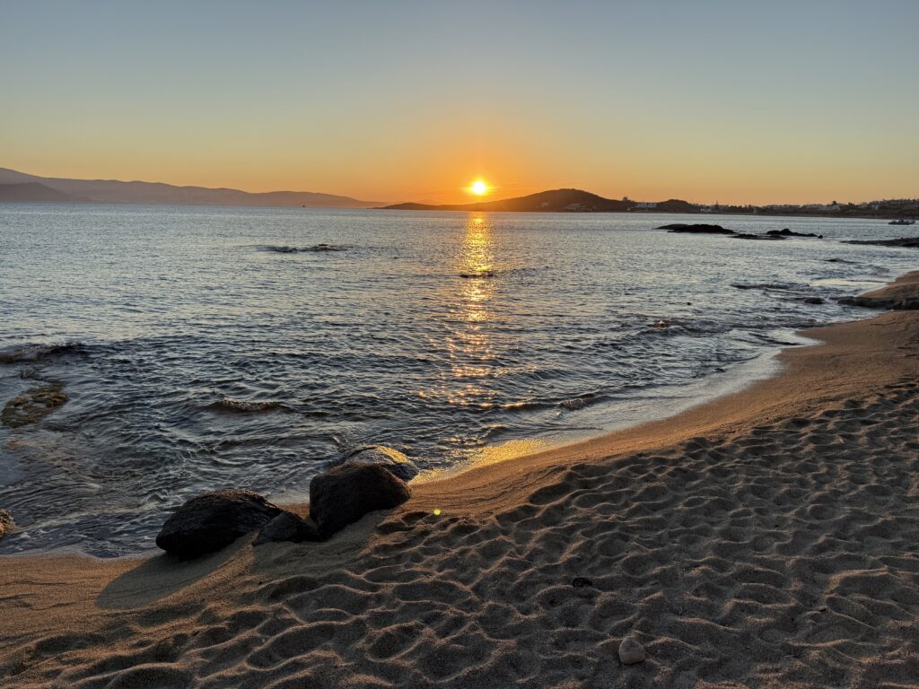 Sunsetting on sea