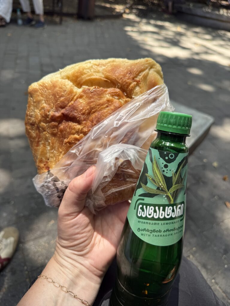 pastry and bottled drink