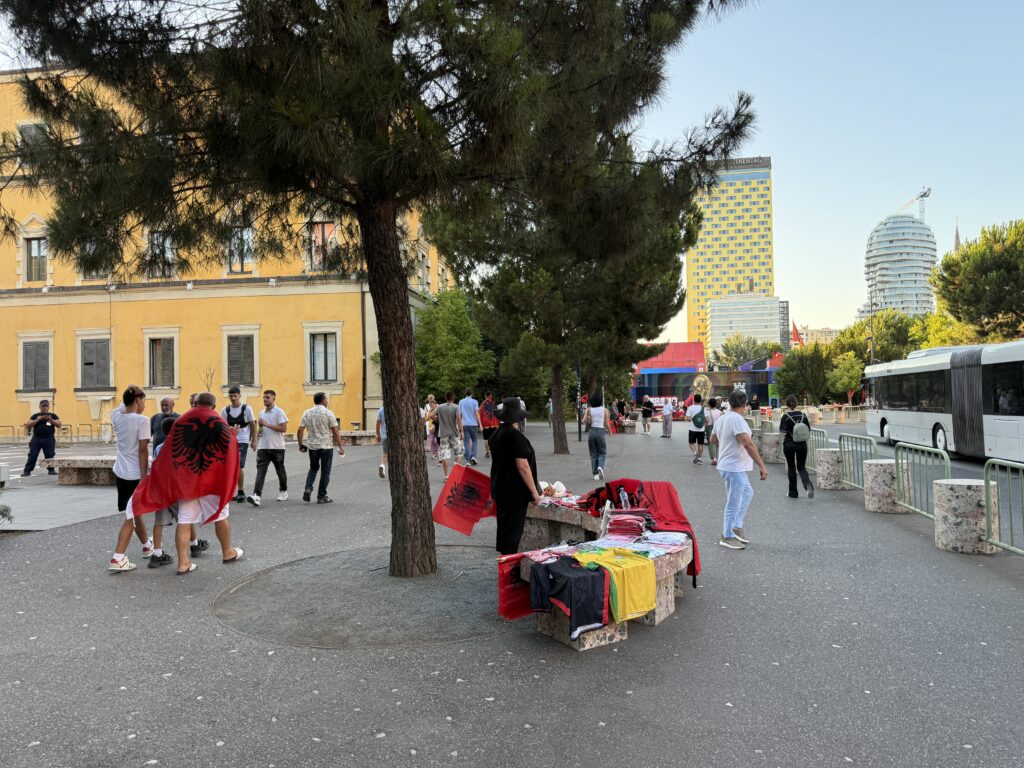 People with Albania flags