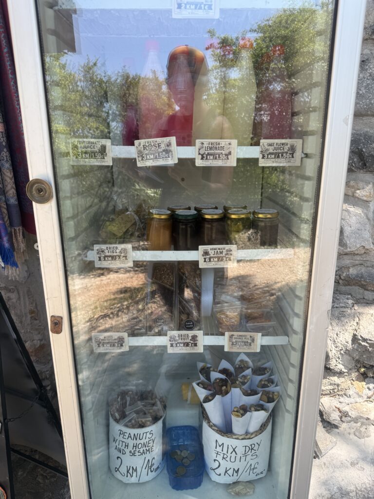 fridge with homemade drinks in it