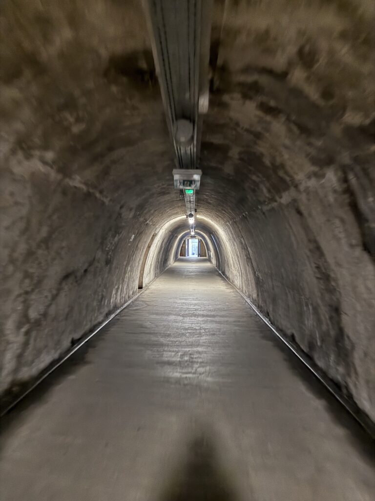 long concrete tunnel