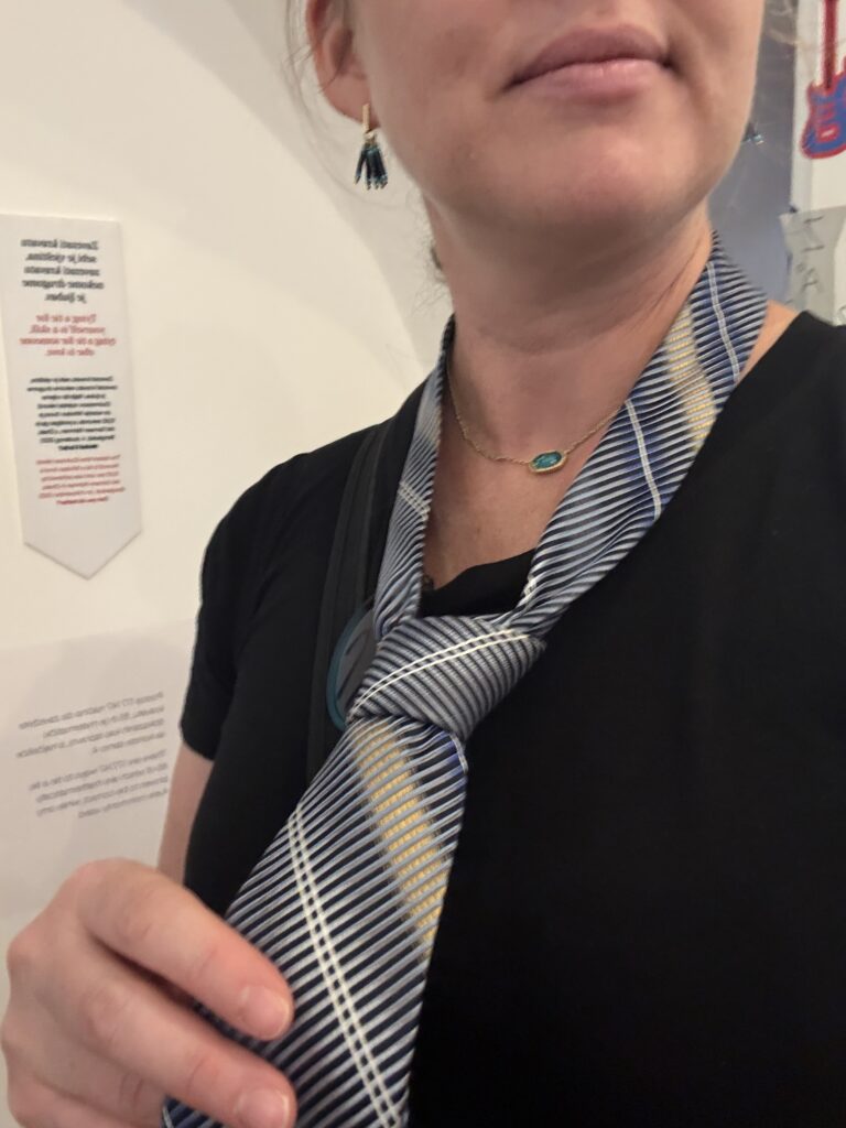 woman wearing tie