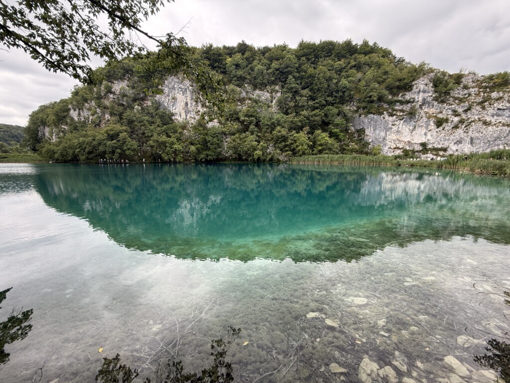 beautiful blue crystal clear lake